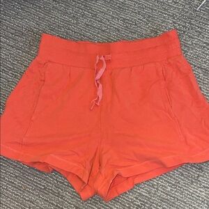 Women's Orange Casual Shorts